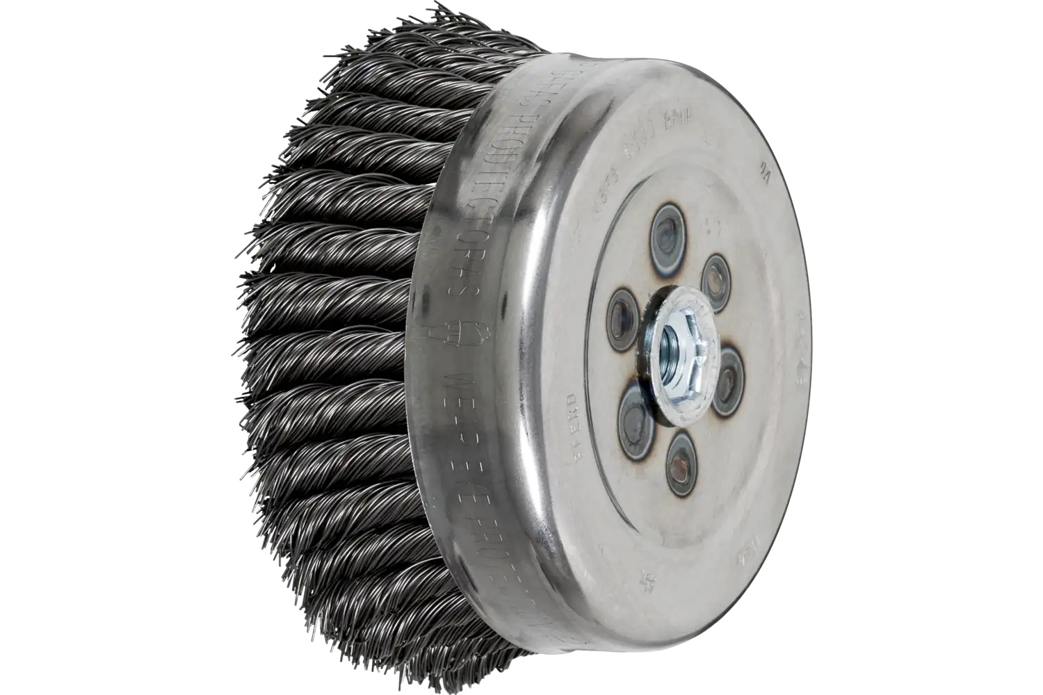 Picture of Pferd Knot Wire Cup Brush 6" Dia. .023 Carbon Steel 5/8-11 Thread (Int.)